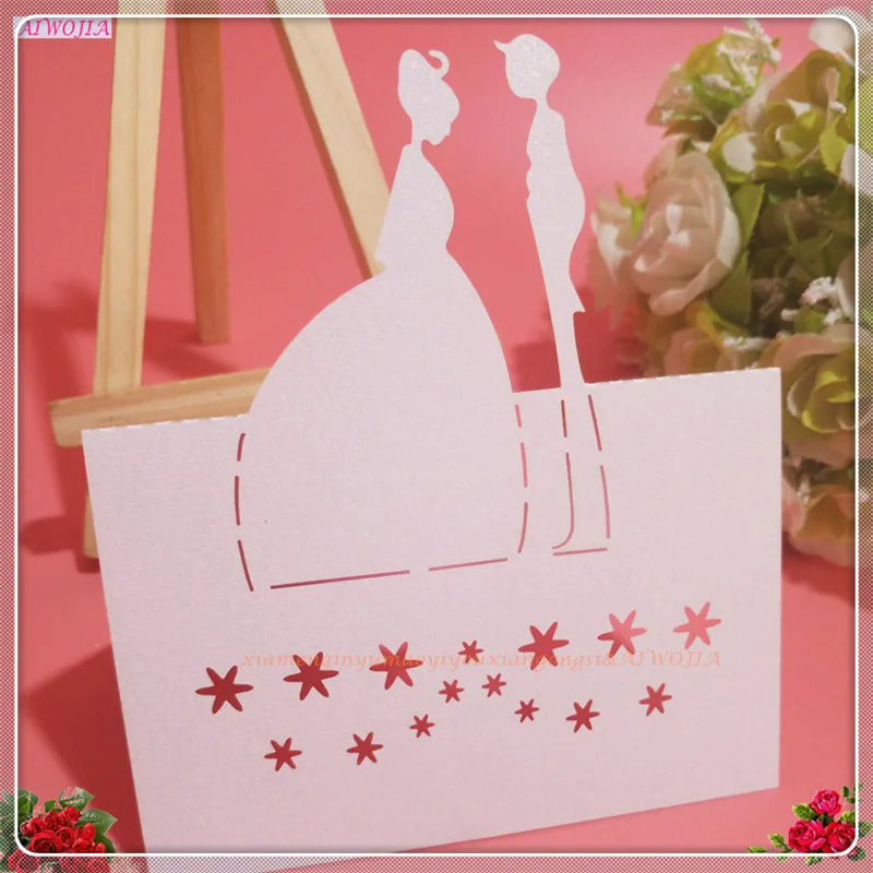 100 шт. романтическая лазерная карта для жениха свадьбы сиденья стола украшения