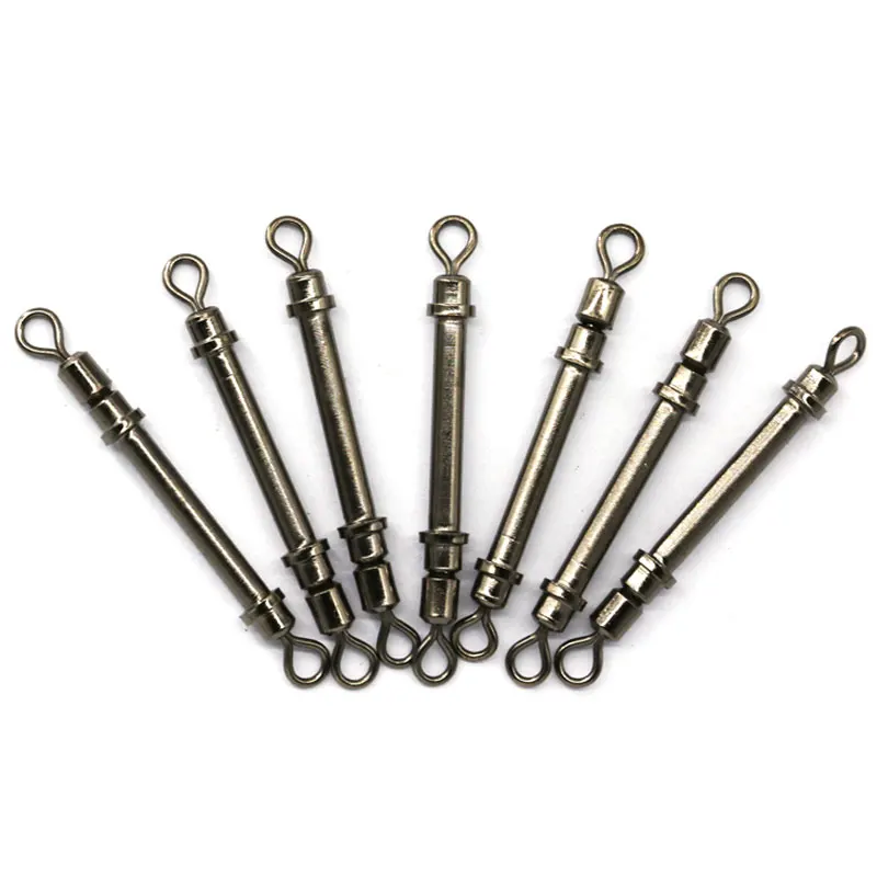 100 шт сплав Медный коннектор для лески сильная телескопическая прокатки Вертлюги