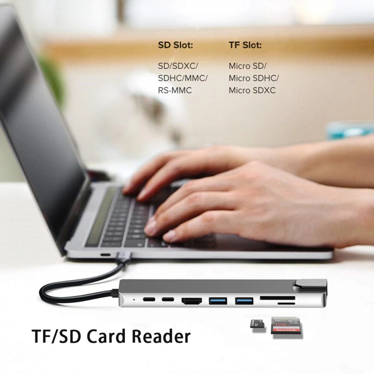USB-хаб 8 в 1/11 1 USB C HDMI VGA Thunderbolt 3 кардридер SD/TF для Microsoft Surface Laptop MacBook Pro 2020 | Компьютеры