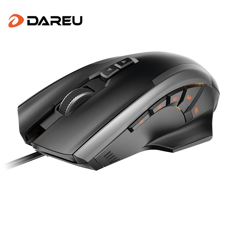 DAREU EM920 11 кнопочная игровая мышь 6000 dpi с огненной кнопкой для геймера ПК ноутбука