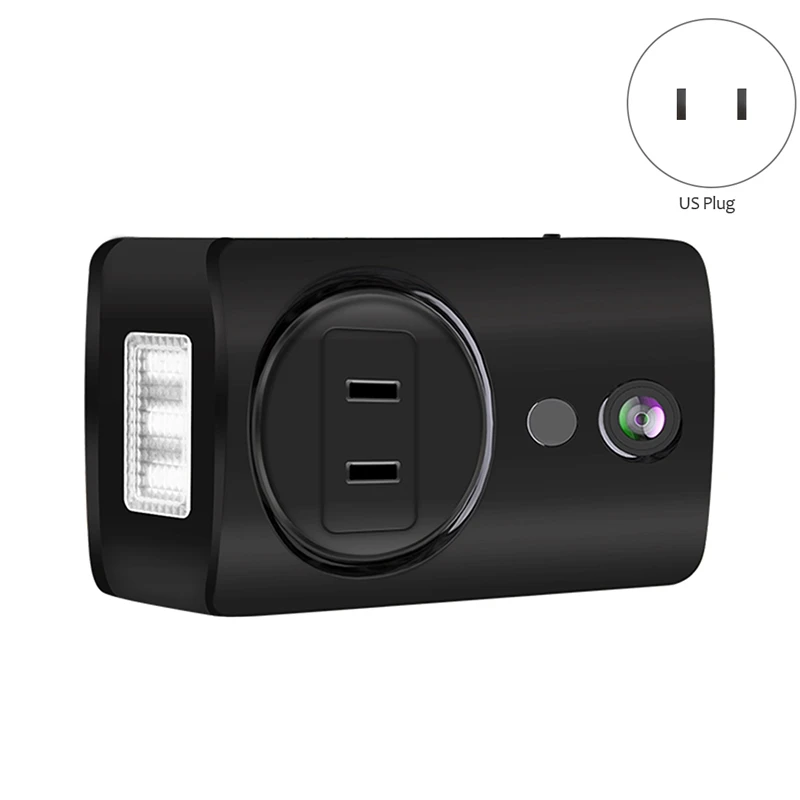 Зарядное устройство розетка камеры 1080P 180 градусов Широкий формат WI-FI адаптер для