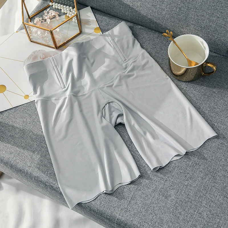 

Solid Color Safety Pants Smooth Soft Boxer Shorts For Women Girls High Waist Intimates Lift Hip Breathable Seamless Underwear