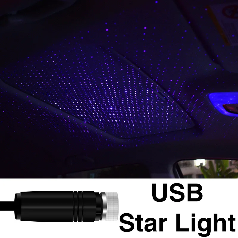 Переносной USB-светильник для проекции крыши автомобиля настраиваемый