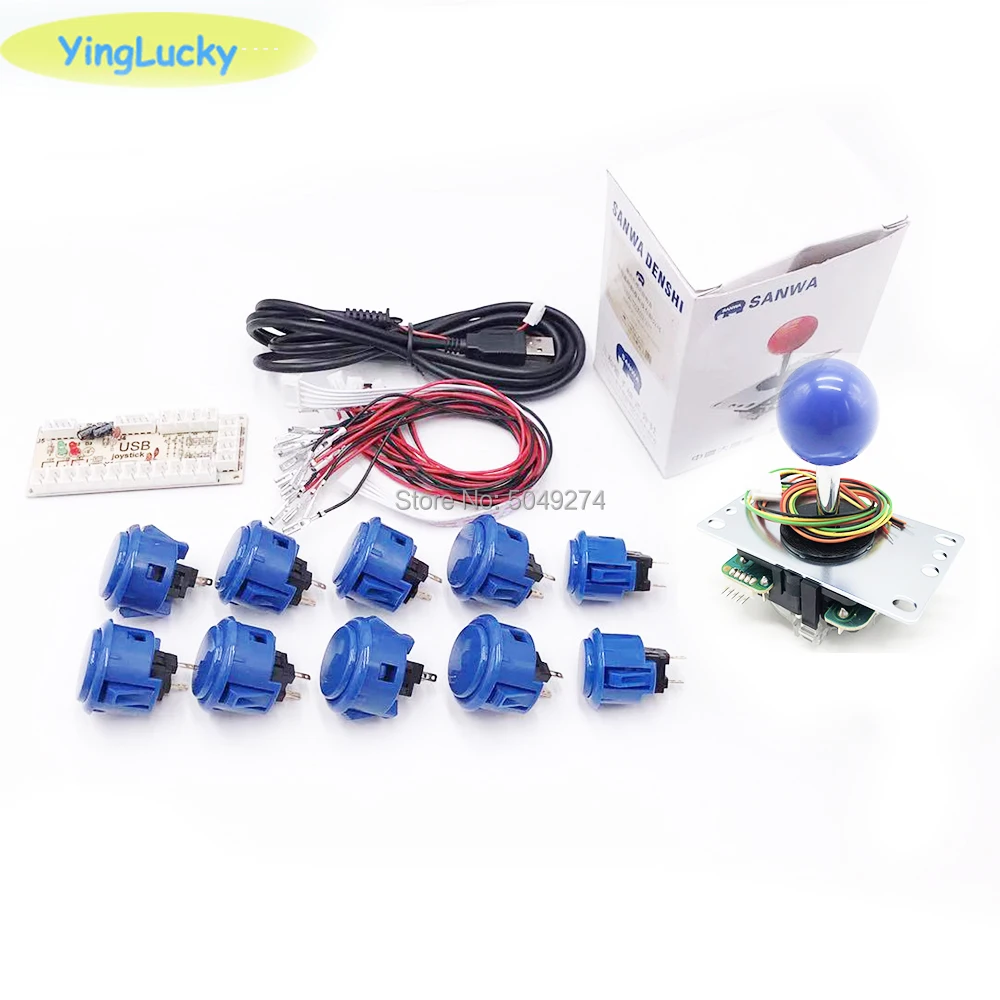 Yinglucky оригинальная Sanwa Япония JLF-TP-8YT OBSF-30 кнопочный USB к ПК нулевой датчик с переходником для JAMMA MAME Комплект Аркады своими руками