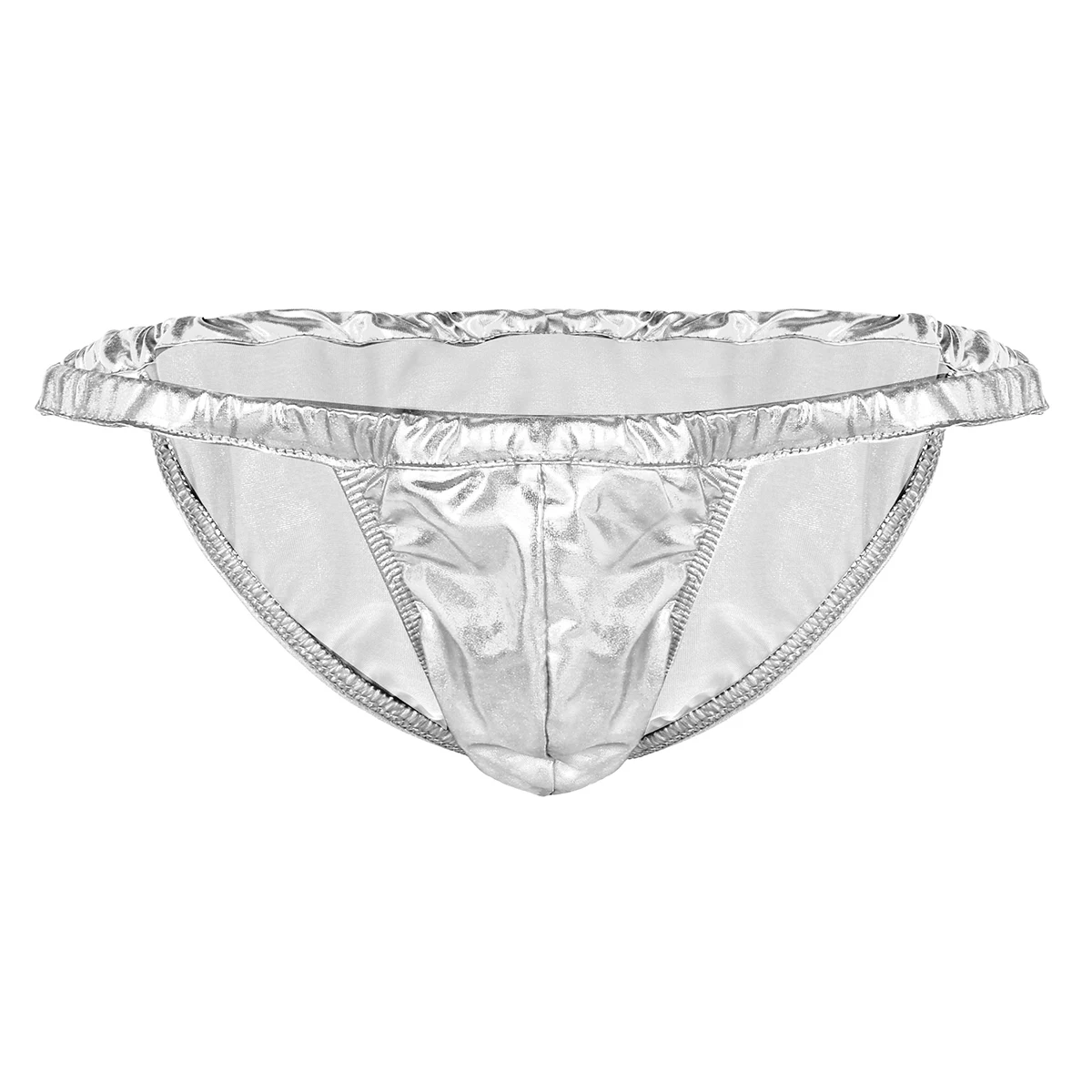 Горячие сексуальные Для мужчин s спандекс и трусы бикини из латексного каучука