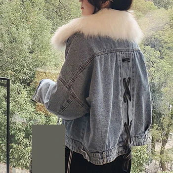 2021 winter new velvet denim jacket women loose little padded jacket women  coat women  winter  Solid  COTTON