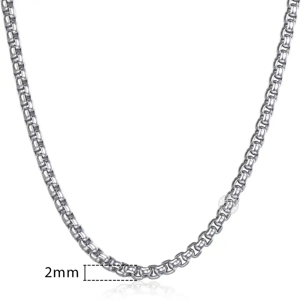 2mm Silver Ожерелье Davieslee для женщин и мужчин, нержавеющая сталь, розовое золото, цветная цепочка, Женское Ожерелье 18-28 дюймов, DKN555 - Окраска металла: 2mm Silver