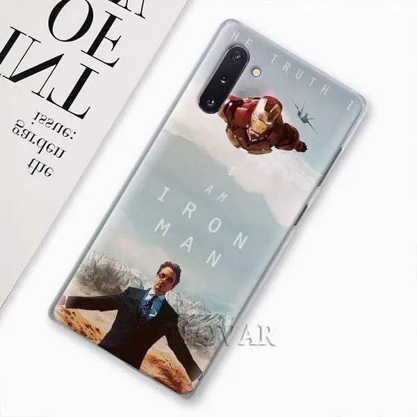 001 Marvel Железный человек завершающей чехол для samsung Galaxy Note 10 плюс 8 9 S10 S9 плюс S10e A30 A40 A50 A70 жесткий чехол - Цвет: 001