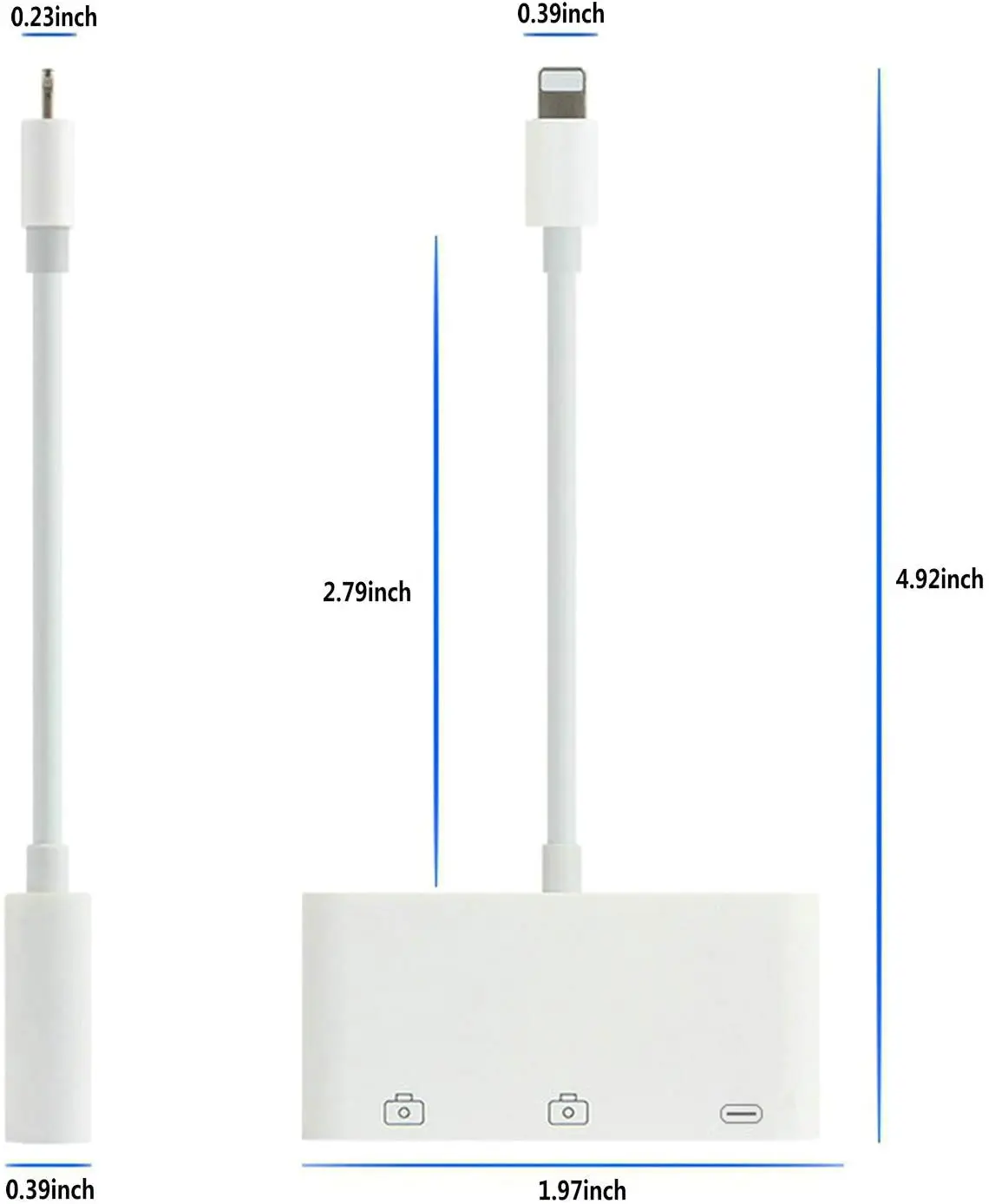USB-переходник 3 в 1 с разъемом OTG совместим IPhone12/11Pro/X/8/7/6/iPad USB-накопителем