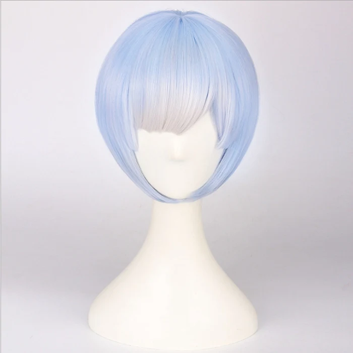 

Re:Life In A Different World From Zero Graduated Ram Rem Cosplay Wig for Women Short Straight Pink Blue Anime Wig