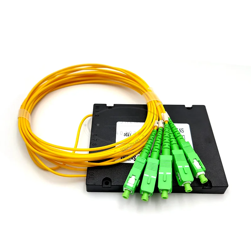 FTTH 1*4 PLC волоконно оптический сплиттер с SC/APC SM коннектором|Оптоволоконное