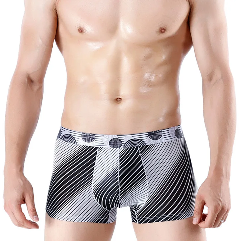Сексуальное мужское нижнее белье, шелковые боксеры, шорты, Cueca masculina, с принтом, дышащие трусы, ropa interior hombre размера плюс L-3XL - Цвет: 36