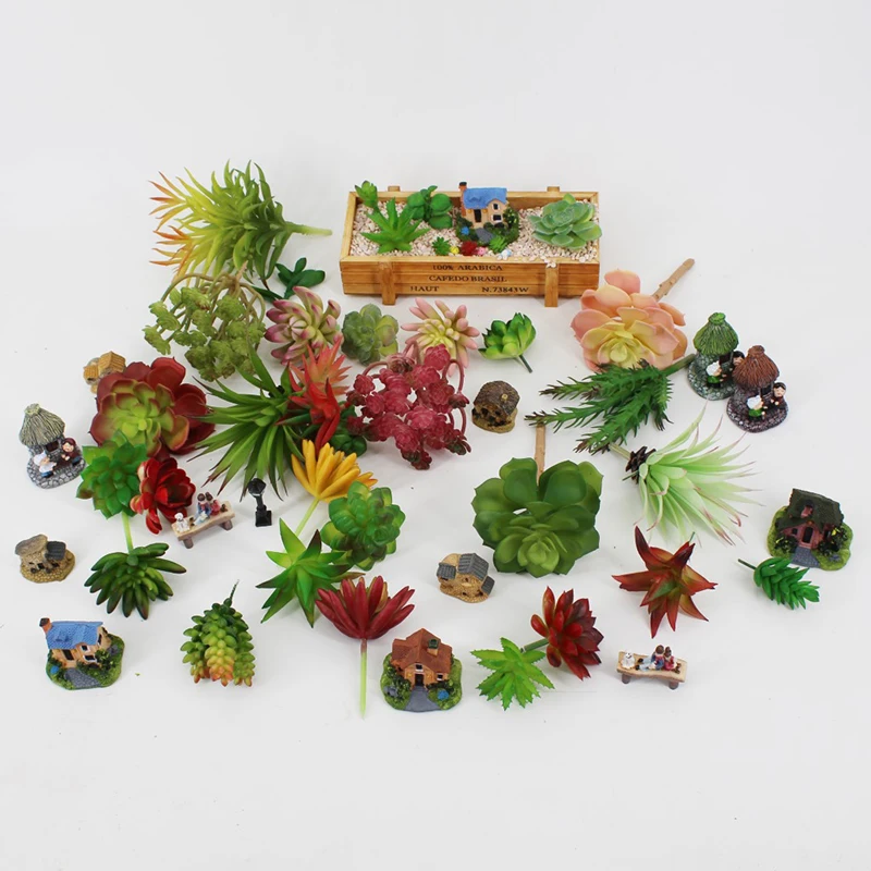 Офисная гостиная имитация мини сочные украшения Пластиковые Лотос бонсай