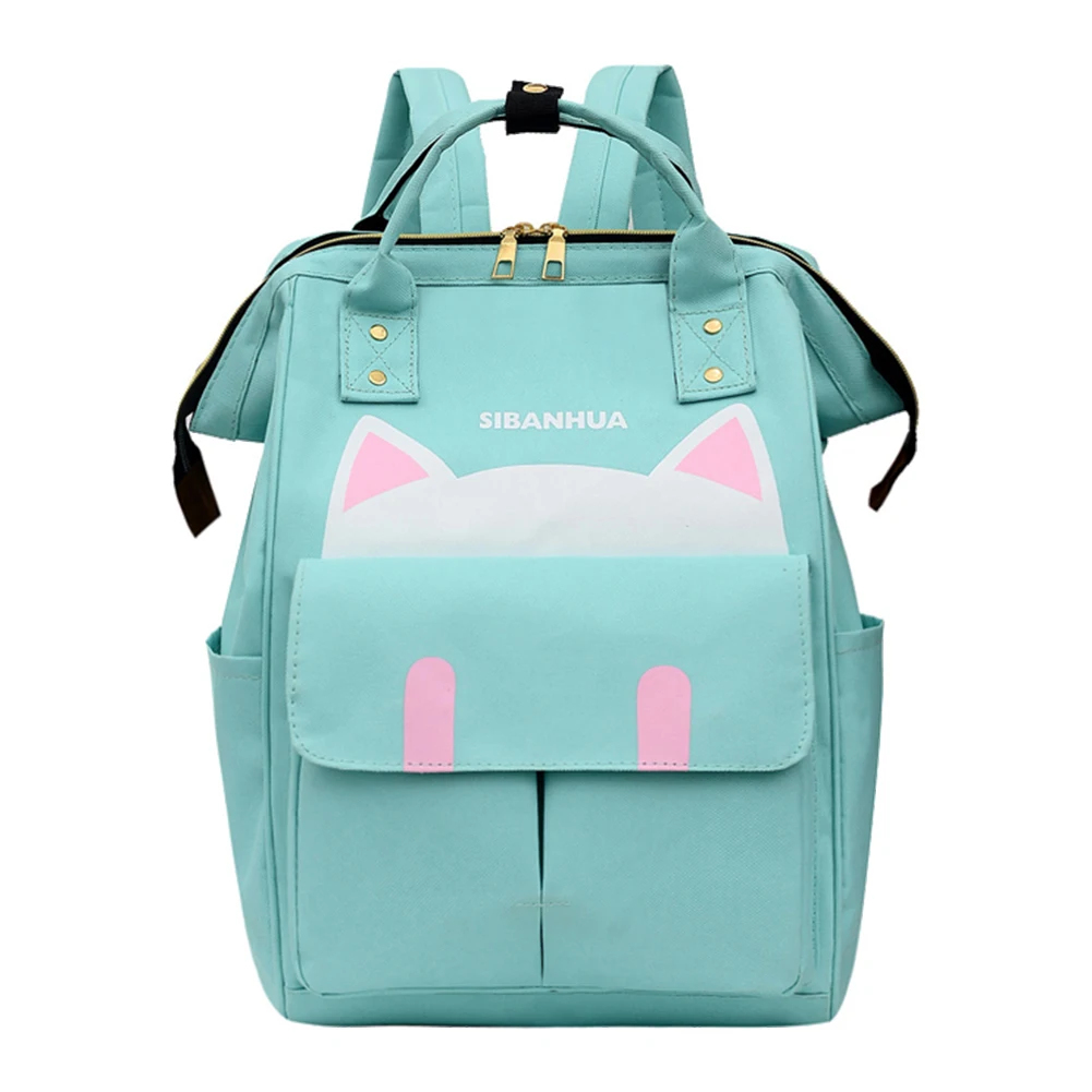 Женские модные повседневные Рюкзаки большой емкости с милым принтом кошки