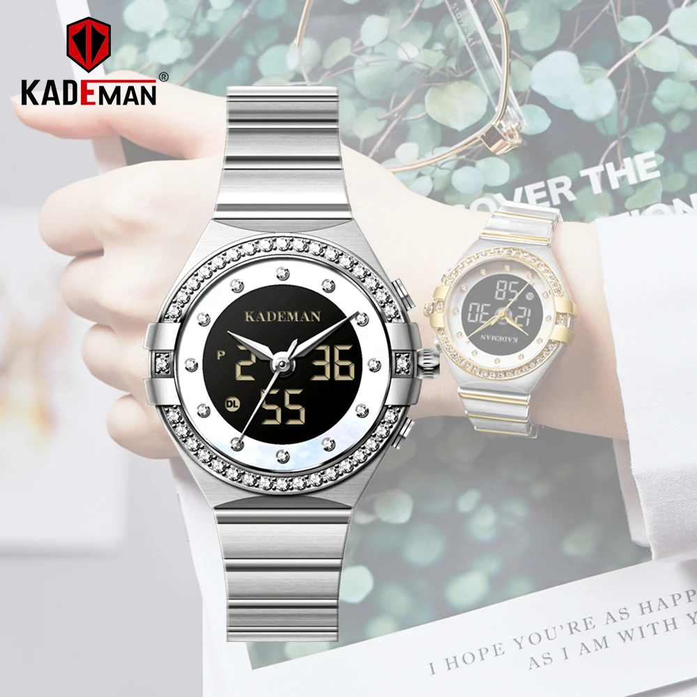 KADEMAN женские часы белые модные спортивные LED цифровые кварцевые повседневные с