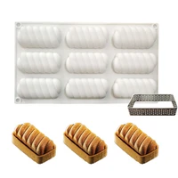 9 holes pillow tart dessert silicone mold pastry cake molds for baking mousse chocolate mould pan decoration tools