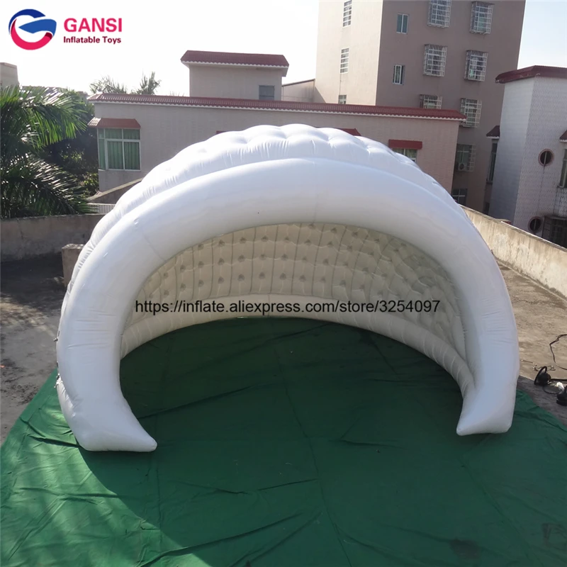 Гигантская надувная купольная палатка igloo для наружного мероприятия белая