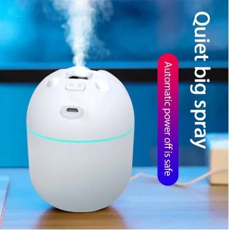 

Portable Air Diffuser Car Humidifier 250ML Fogger Auto Off Mist Maker For Home Bedroom Car With USB With LED Night Lamp Mini Fan
