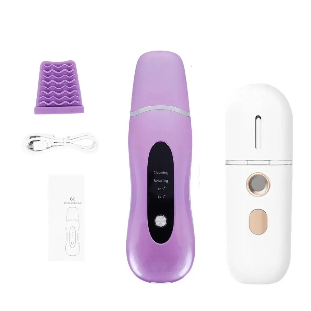 

Ultrasonic Skin Scrubber Face Blackhead Remover Facial Pore Acne Cleanser Deep Cleansing Skin Lifting Shovel Moisturizing Tools
