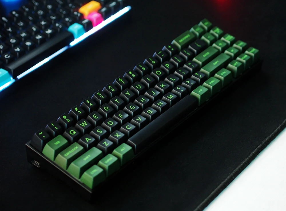 Domikey SA abs doubleshot keycap semiconductor для mx stem keyboard poker 87 104 gh60 xd64 xd68 xd84 xd96 xd75 xd87 зеленый