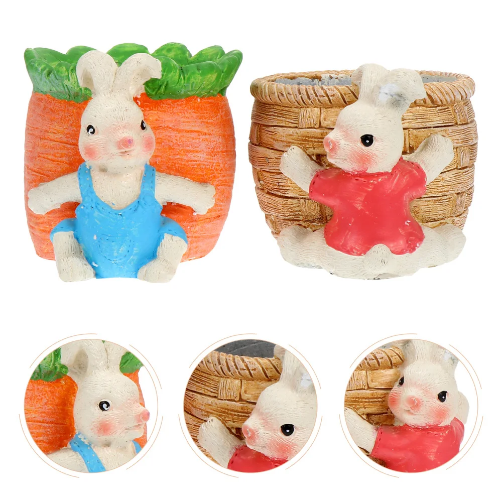 

2pcs Small Potted Simulated Plants Potted Bonsai Decorations (Colorful)