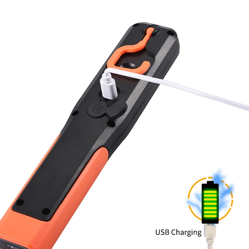 Coba светодиодный рабочий светильник Перезаряжаемый usb встроенный аккумулятор cob xpe светильник с пластиковым крючком Магнитный деформируемый водонепроницаемый рабочий светильник