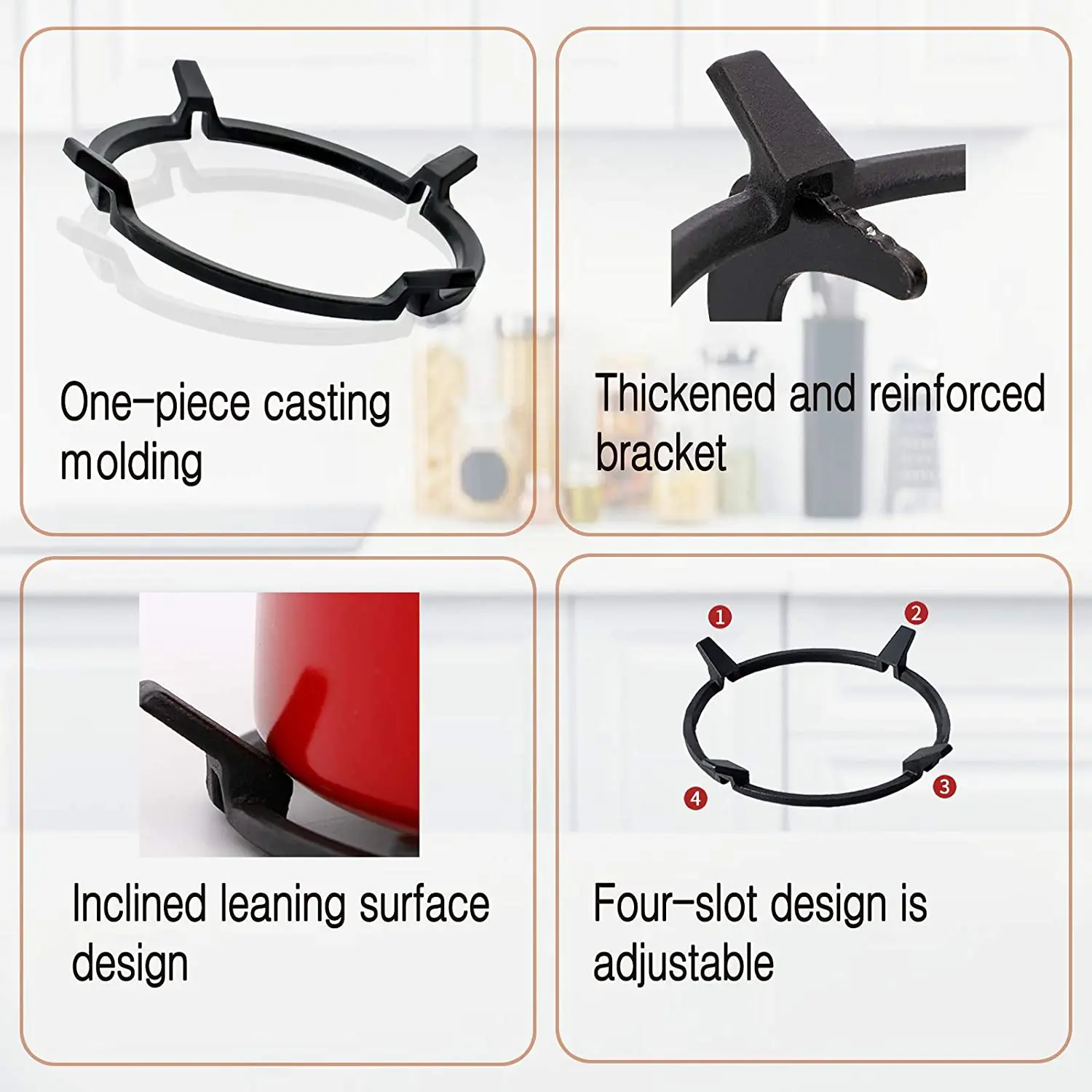 Подставка для вок чугунная Черный ВОК защитное кольцо газовой плиты аксессуары