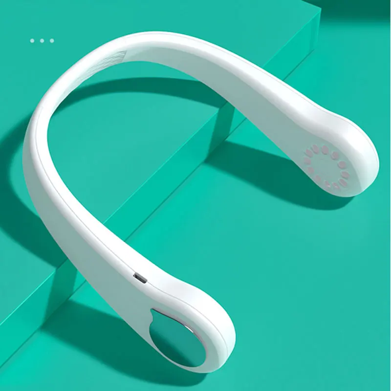 

Outdoor Leafless Fan USB Rechargeable Lazy Hanging Dual Cooling Mini Portable Pocket Fans Quiet Neck Fan Camping Hiking Tool