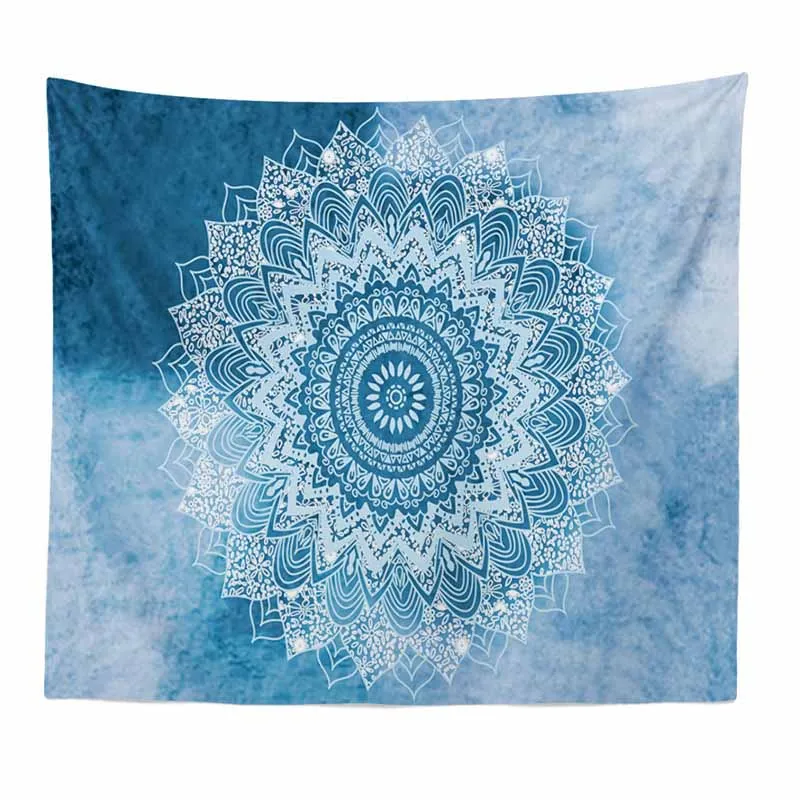 С психоделической мандалой гобелен хиппи настенный домашний фон мандалы из