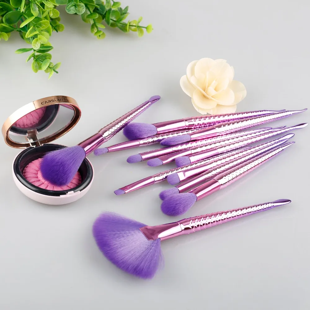 Кисти для макияжа в форме русалки 12 шт.|Аппликатор теней век| |