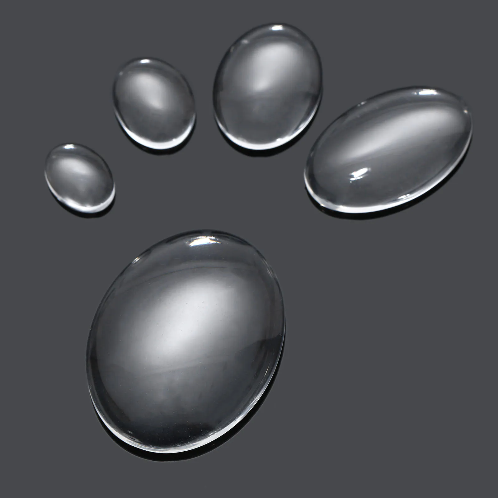 5 шт/10 шт прозрачный овальный стеклянный кабошон купольный плоский задний