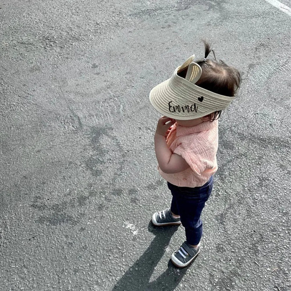 Регулируемая индивидуализированная детская соломенная шляпа Детская летняя с