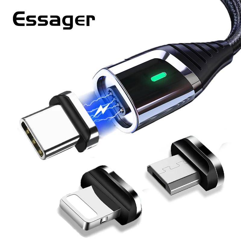 Новое магнитное зарядное устройство Micro USB кабель для iPhone samsung провод для быстрого заряда Шнур usb type C type-C магнитные кабели для мобильных телефонов