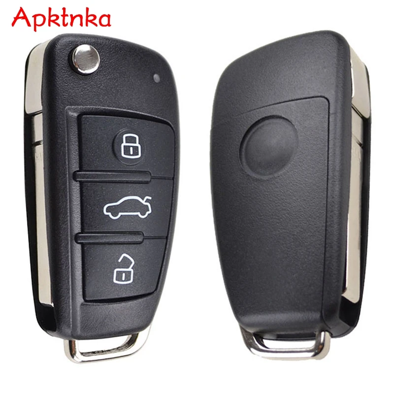 

Apktnka Car Case Folding Flip Remote Key Shell Case 3 Button Case With Blade For AUDI A1 A2 A3 A4 A6 S6 A6L A8 TT Q3 ...