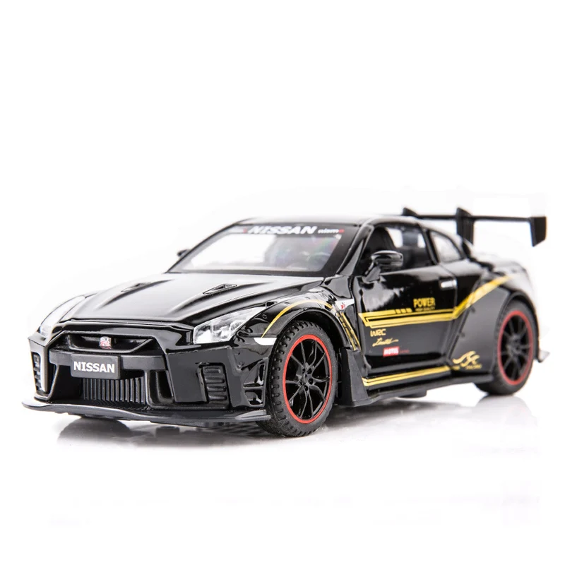1/32 весы Nissan GTR R35 литой под давлением сплав тянуть назад автомобиль коллекционные