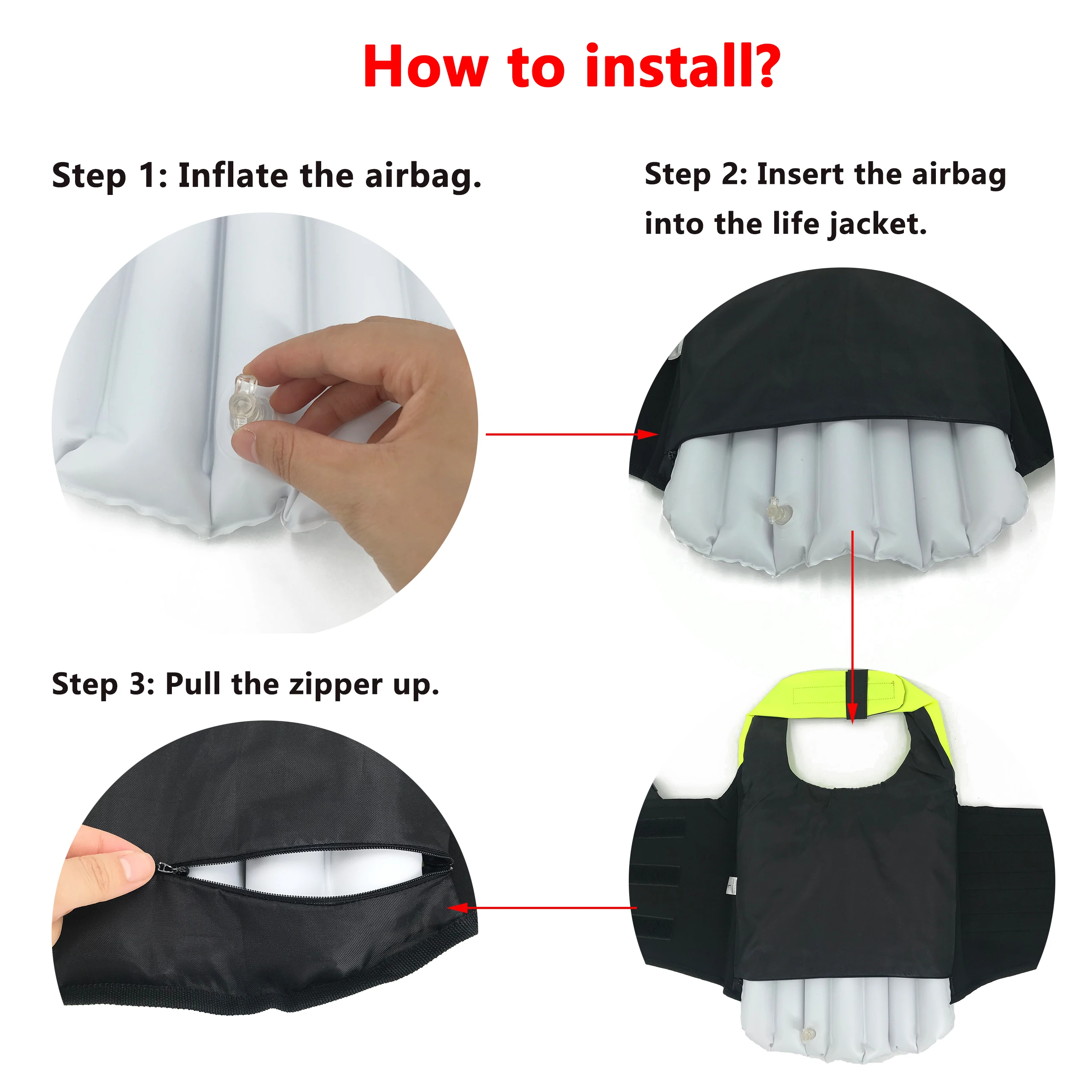 Спасательный жилет для домашних животных собак складной с воздушной сумкой