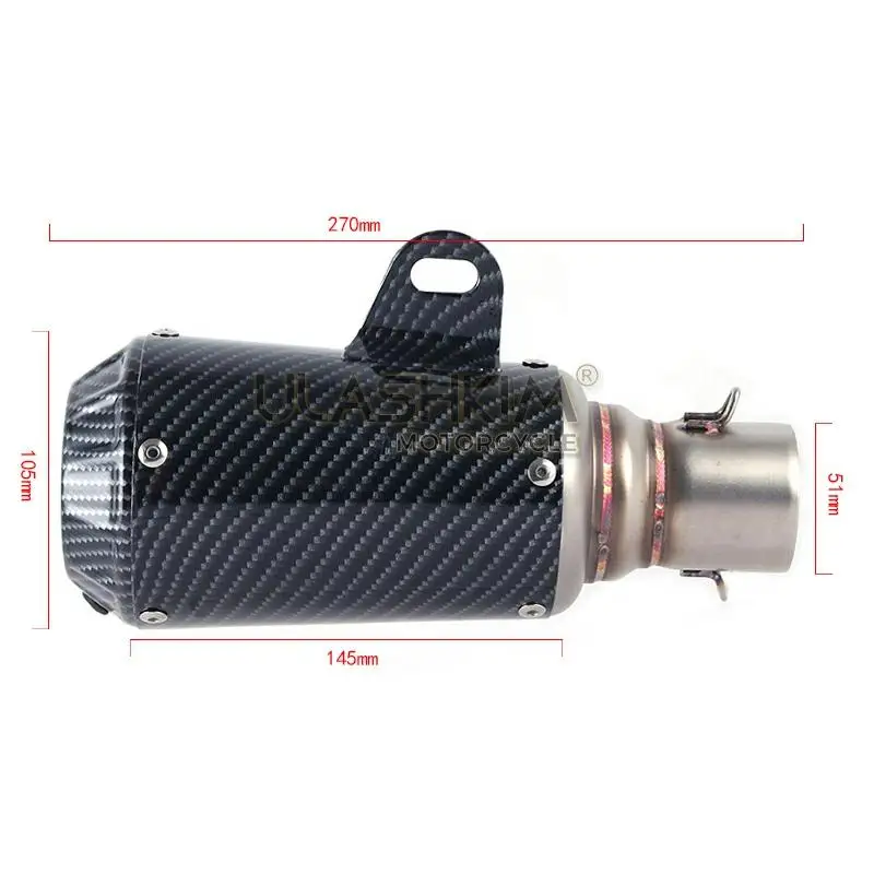 

MOTORCYCLE EXHAUST MUFFLER FULL SYSTEM SLIP ON FOR YAMAHA XSR700 2016-2020 MT07 FZ07 FZ-07 MT-07 Tracer 2014 TO 2020 Exhaust