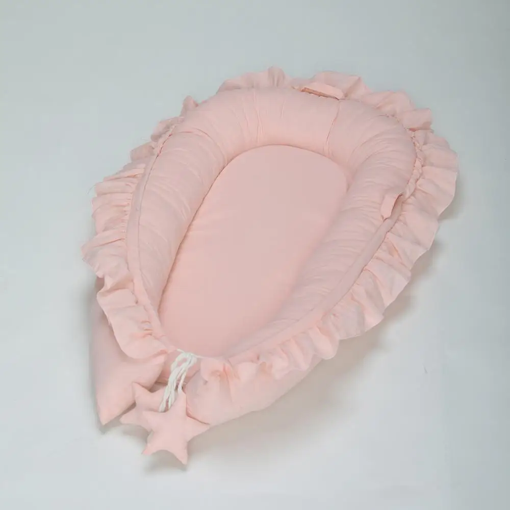 

Baby Bed Baby Crib Nest Cot Cradle Children's Crib Newborn Portable Bassinet Bumper Cotton 95*60cm