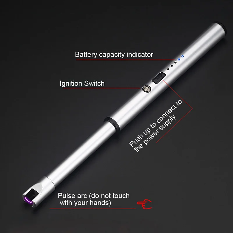 Дуговые зажигалки с зарядкой от USB Подарочная ветрозащитная электрическая