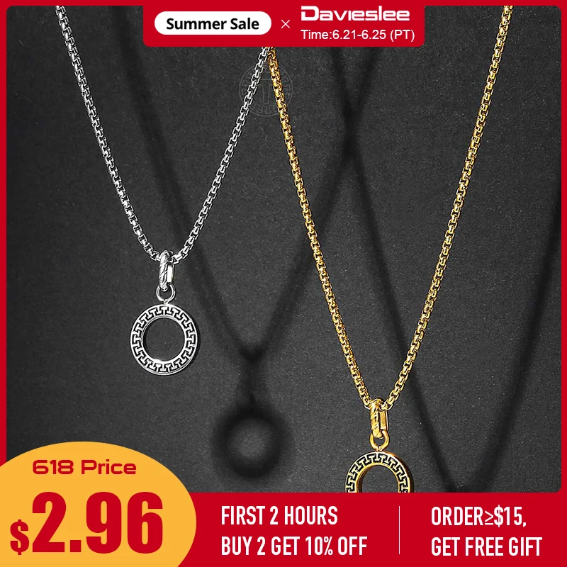 Дизайнерское ожерелье с подвеской для мужчин и мальчиков золотого серебряного