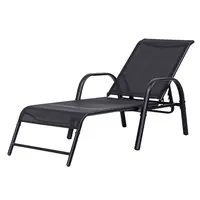 Goplus Outdoor Patio Chaise Lounge Chair Sling Lounges Recliner Adjustable Back OP70508