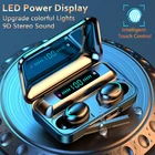 F9-V5.0 Bluetooth 5,0 наушники TWS, сенсорная гарнитура с отпечатком пальца, HiFI стерео водонепроницаемые наушники, беспроводные наушники для спорта