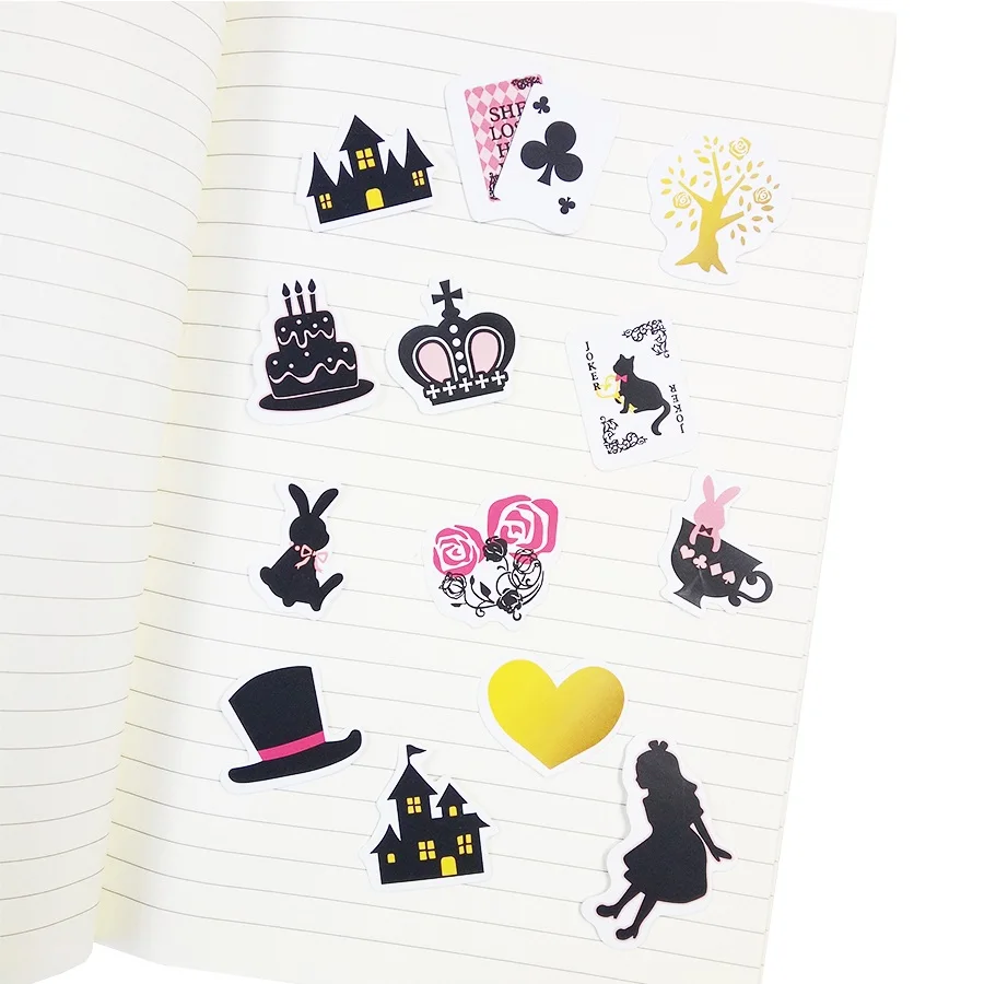 1 упак./лот черная кошка мини-бумажная наклейка украшение сделай сам для покера