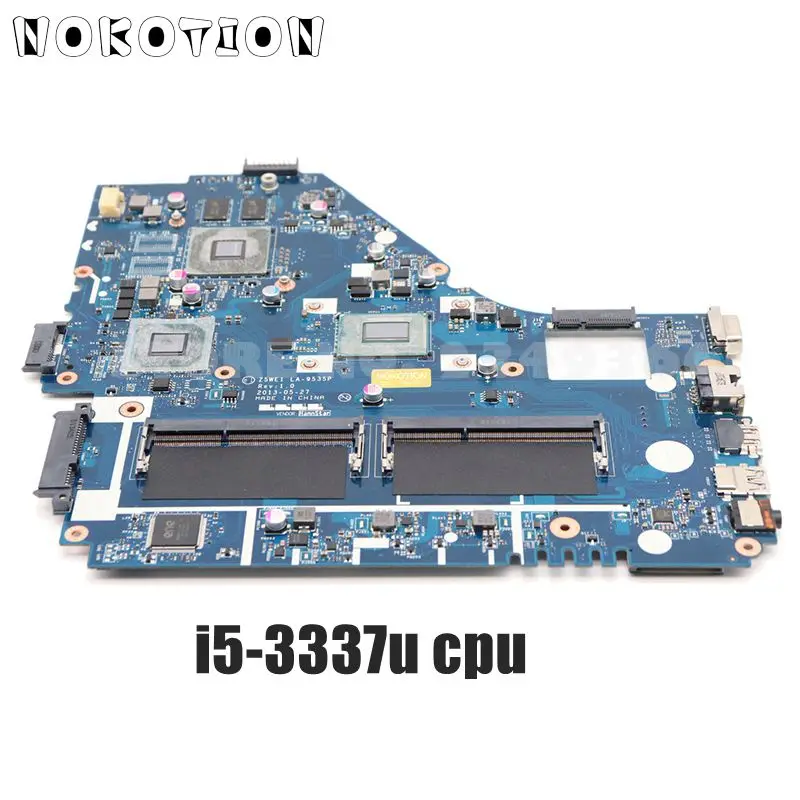 Материнская плата NOKOTION NBMER11001 Z5WE1 материнская для ноутбука Acer aspire 1 5 10 м|z5we1