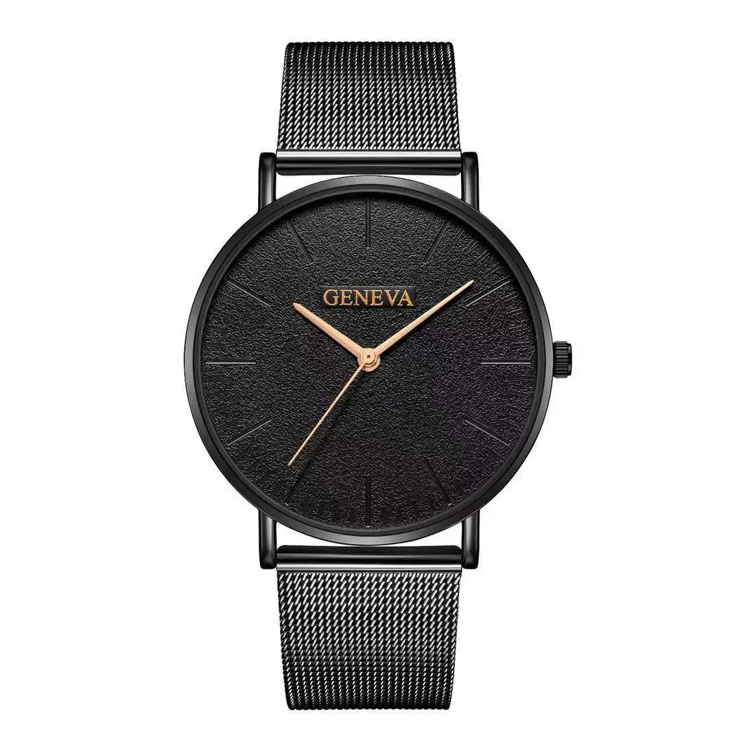 

New Fashion Women's Watch Casual Korean Simple Men's Watch Mesh Strap Quartz Watch Ultra-thin Student Quartz Watch