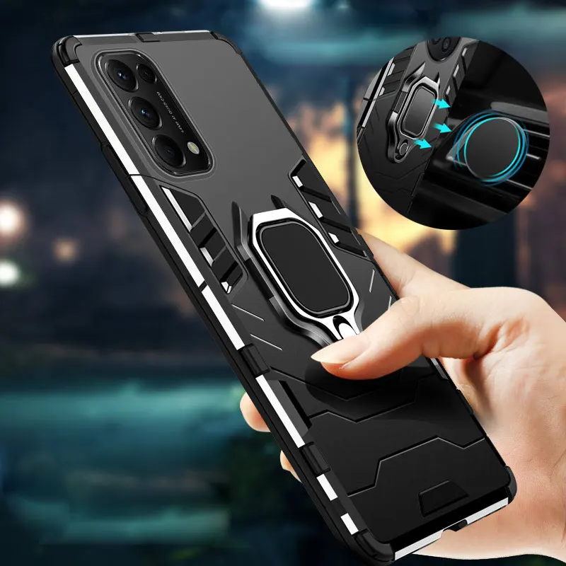 

Shockproof Armor Case For OPPO Reno 5Z 6Z 4Z 4F 5F 2Z 2F Reno Z 2 3 5 4 6 Pro Lite Find X3 X2 Lite Neo pro F9 Cover Holder Capa