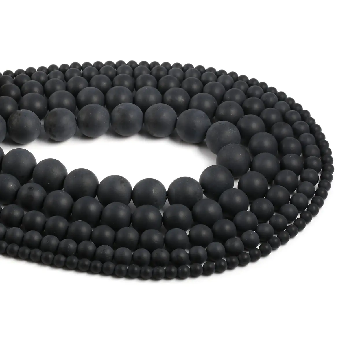 

Frosted black agates Round Beads 4 6 8 10 12mm personality Natural Beads for Jewelry Making Diy Jewelry Accessories