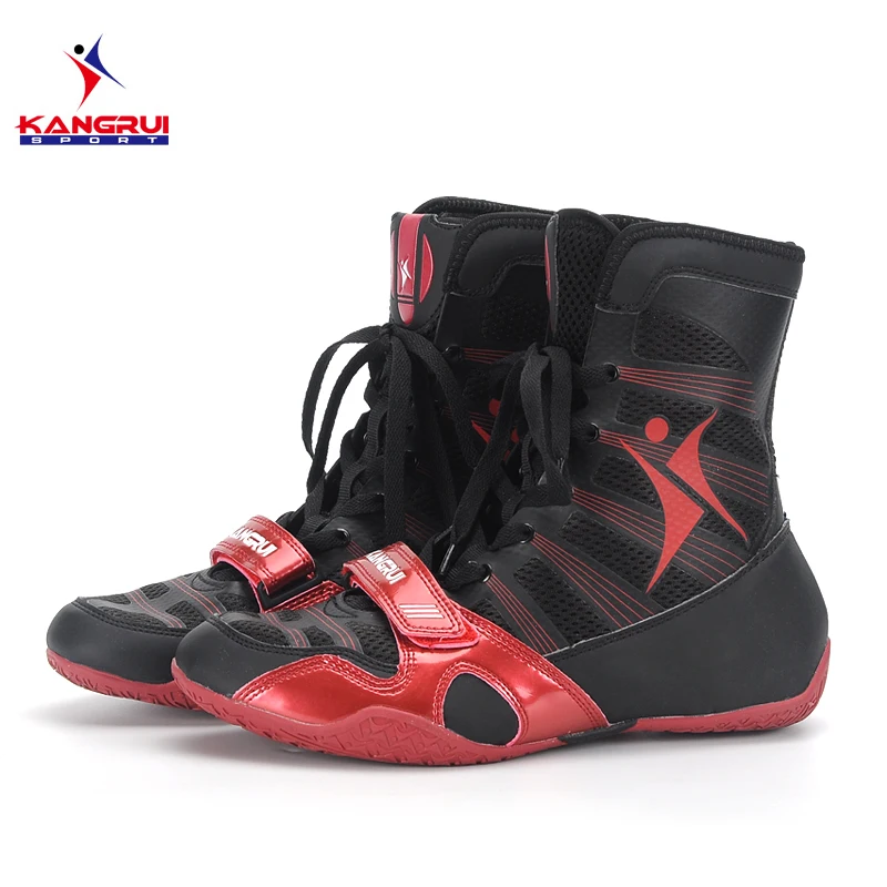 

2021 New 3 Colors Professional Boxing Shoes Authentic Wrestling Shoes For Men Training Shoes Tendon At The End Leather Sneakers