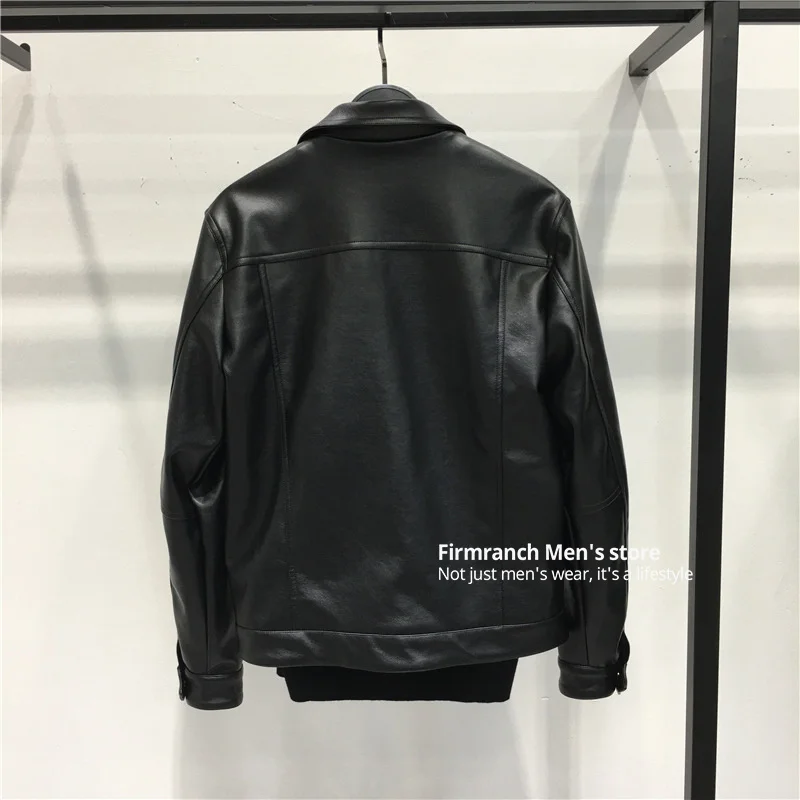 

2021 New Autumn Winter New PU Leather Jacket For Men/ Women High Quality Chic Thicken Motorcycle Leather Jacket