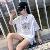 2020 summer hip hop stylish bright woman tops shiny loose short sleeve t shirt sexy club aesthetic harajuku female tshirt